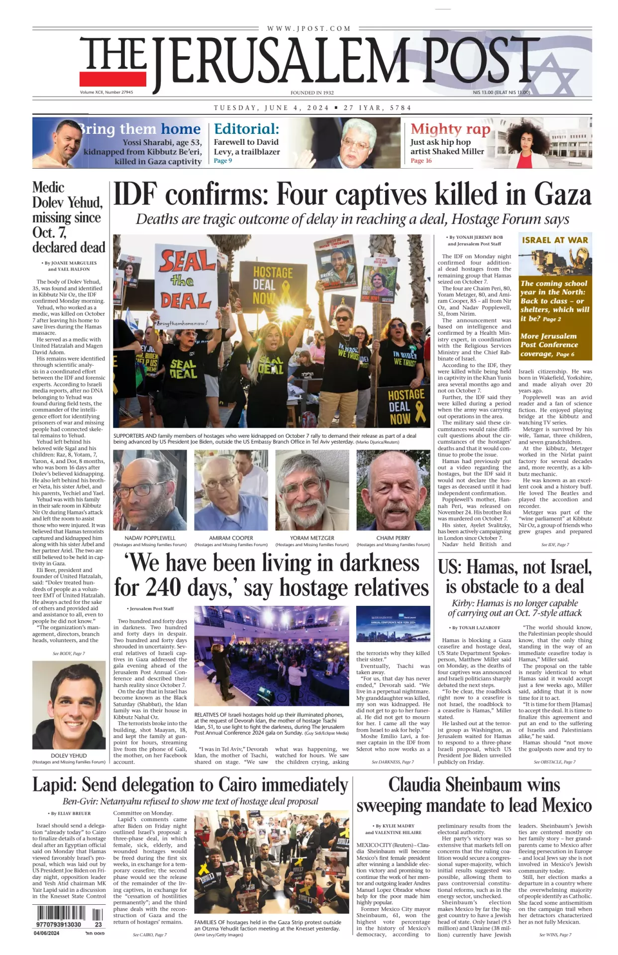 Prima-pagina-the jerusalem post-edizione-di-oggi-04-06-2024